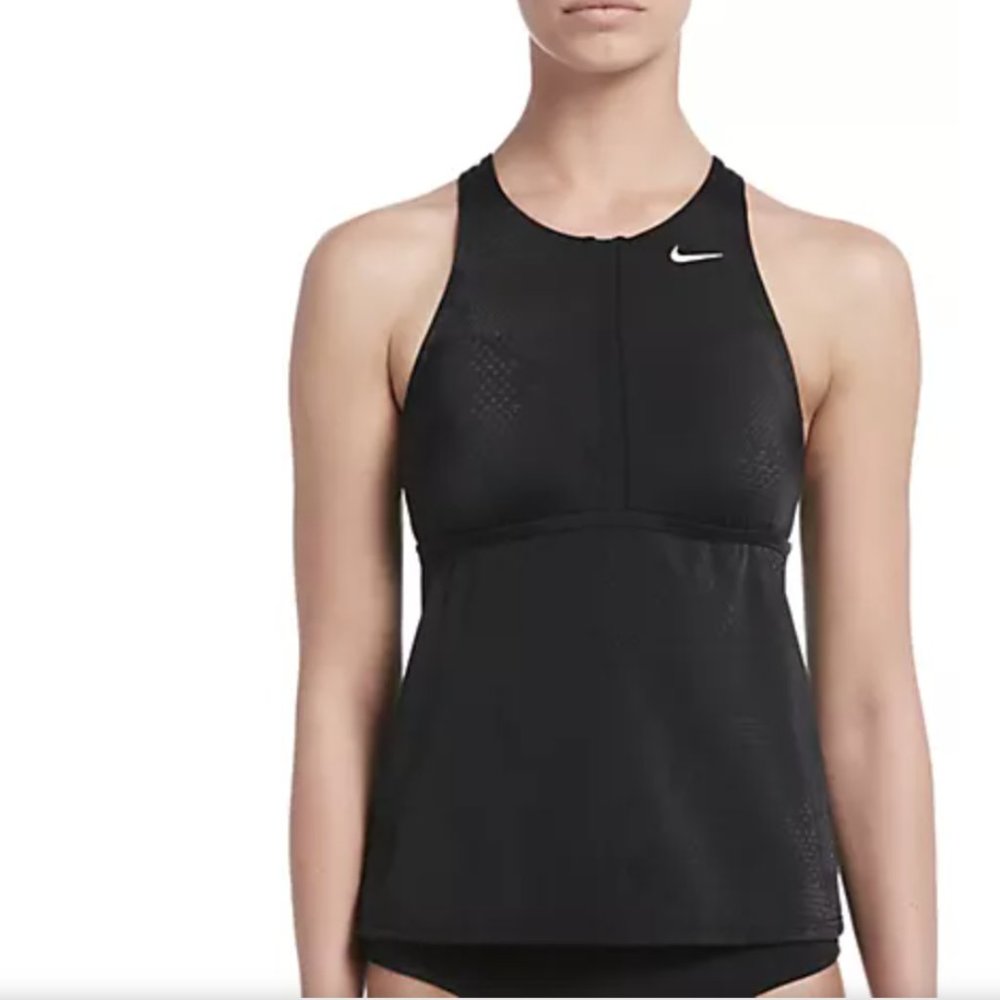 New Nike crossback Swim Optic Camo High Neck Tankini Top